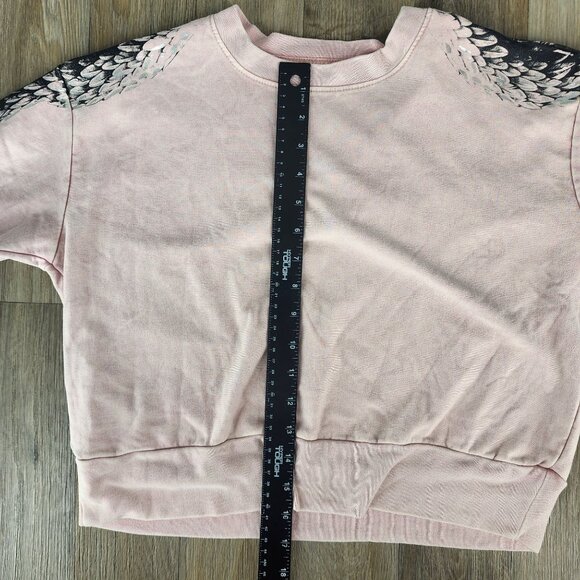 AFFLICTION "AUDRALYN" Women's T-Shirt Sweatshirt Wings Tattoo Pink Biker - Picture 5 of 8